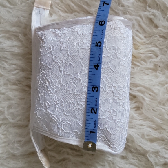 Vintage Jessica Mcclintock Embroidered Lace Zippered Pouch Small Bridal Clutch - Picture 6 of 12